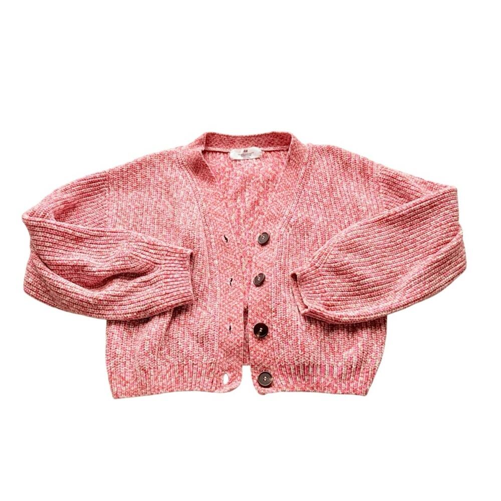 H&M Girls Pink and Cream Knit Sweater size 12